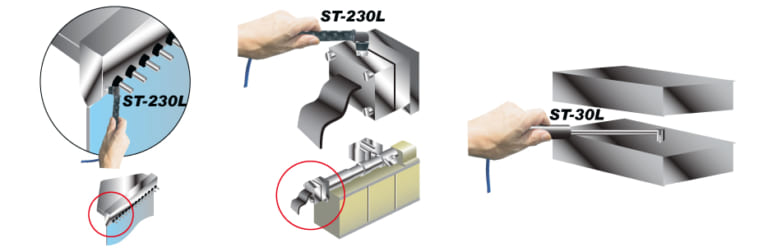 Surface temperature monitoring of the mold (Handheld thermometers)