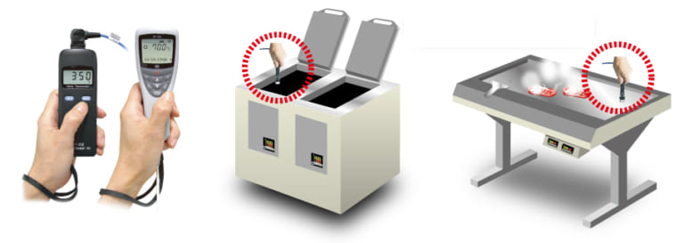 Temperature measurement of hot plate